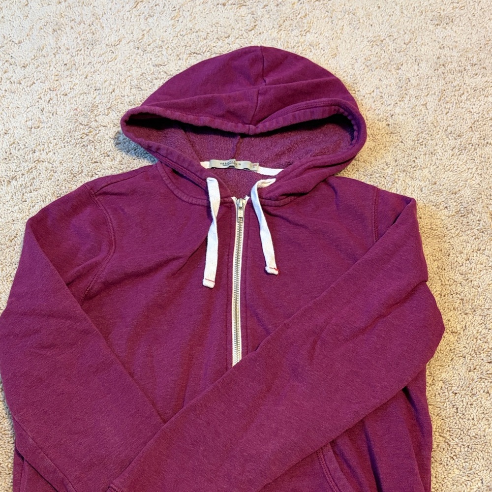 Abbot Main Purple Zip-Up Hoodie